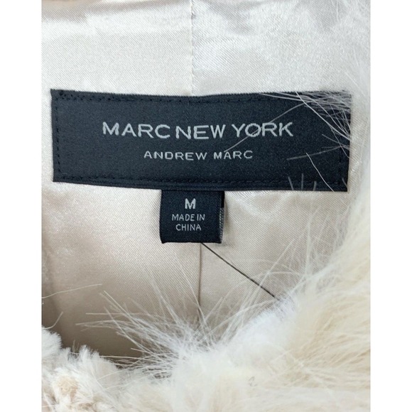 Andrew Marc New York Cream Faux Fur Jacket NWT - Picture 3 of 9